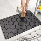 AM5484 Stone Bath Mat- Multidesign, Quick Dry & Non-Slip Diatomaceous Earth Bath Mat for Bathroom and Kitchen
