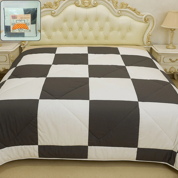 Di0018 Welspun Essentials Classic Corner Double Bed Quilt - 2.28mtr x 2.64mtr