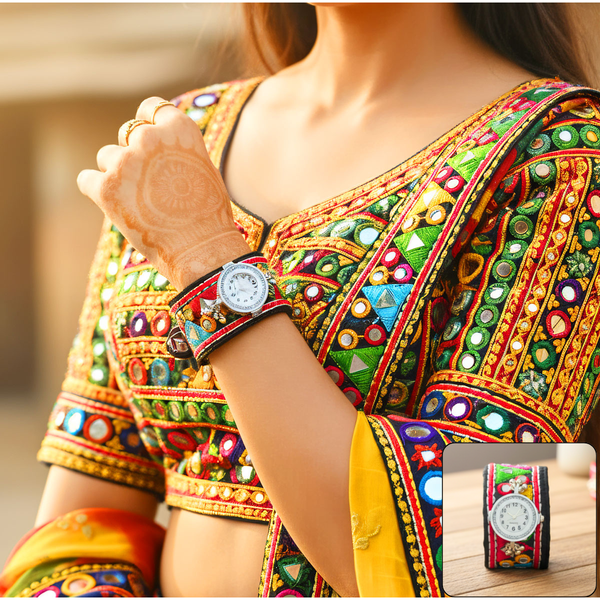 Di0217 Traditional Navratri Watch Bracelet