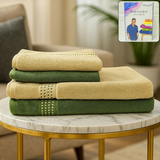Di0016 Welspun Carnival Bath & Hand Towels Set - 4 Piece