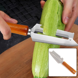 AM3714 Multifunctional SS Wooden Handle Knife Fruits Peeler With Opener 1 Pcs