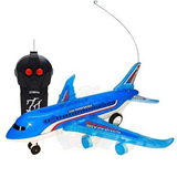 AM5186 A-787 RC Airplane Toy Exciting Full-Body Lights & Realistic Sounds for Kids (Blue)