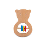 A07125 Wudly Natural Wooden Bear Teether for Babies