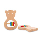 A07125 Wudly Natural Wooden Bear Teether for Babies