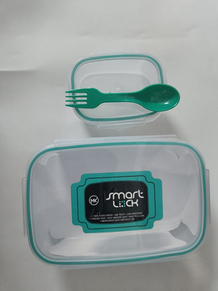 3836 Locked Container Plastic Lunch Box With Spoon (800ml)