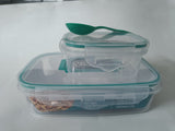 3836 Locked Container Plastic Lunch Box With Spoon (800ml)