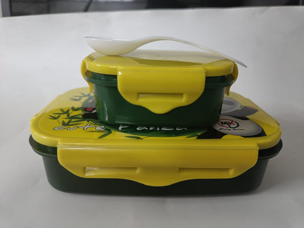 3836 Locked Container Plastic Lunch Box With Spoon (800ml)