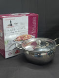 3795 Stainless Steel Induction Bottom Dutch Oven with Steel Lid - 1500 ML