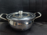 3569 Stainless Steel Induction Bottom Dutch Oven with Steel Lid - 1000 ML