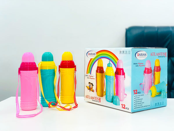 3247 (pack of 1)Atlantis Kids Water Bottle (750ml) | Plastic Insulated Water Bottle with Straw for Kids, Multicolour | School Bottle