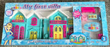 AM0296 Medium Doll House My First Villa Play Set | Doll House with Furniture | Play Set for Kids