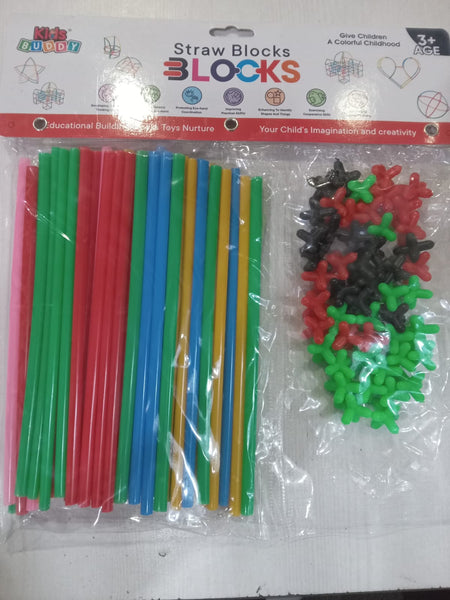 AM0381 Magic Building Straw Blocks (Multicolor) -100PCS