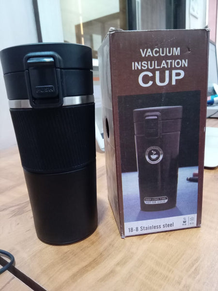 AM0465 Coffee  Mug, rubber grip Vacuum Coffee Tumbler with Leakproof Flip Insulated Coffee Mug, for Hot and Cold Water Coffee and Tea in Travel Car Office School