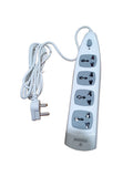 3567 Extension Board with 3 Meter Cable with Master Switch-Multi Plug Socket with 4 Universal Sockets-Extension Cord with Overload Protection and LED Indicator (Copy)