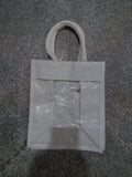 AM0592 Transparent Jute Bag  Eco-Friendly Plain Jute Bag for Tiffin  (L 11" x W 6" x H 11" )
