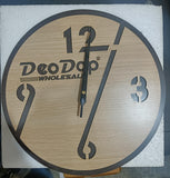AM0605 Wooden Round Shape  Wall Clock Round Number MDF design for Home -11.5x11.5