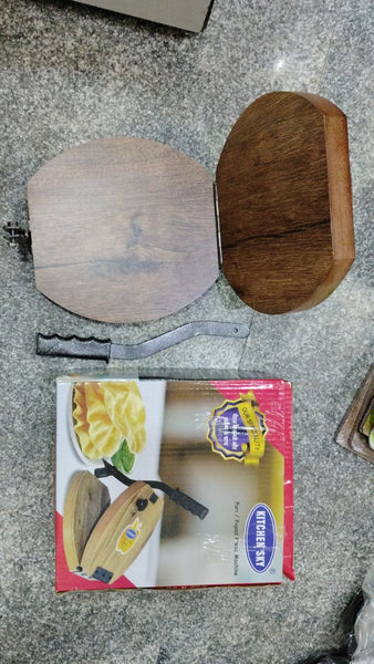 AM0909 Wooden Roti Maker Press Machine With Handle for Kitchen Home Puri Papad Khakhra Maker