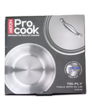 AM0972 Milton Pro Cook Triply Silver Tasla 24cm Designed For Healthy Cooking