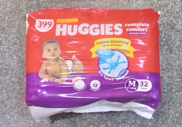 AM0997 Huggies Dry Pants Complete Comfort Medium (7 - 12 kg) Pack Of 32 (M)