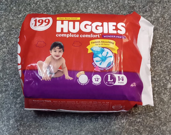 AM0999 Huggies Dry Pants Complete Comfort Large (9 - 14 kg) Pack Of 14 (L)