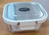 AM2028 Cello Steel-O Fresh Borosilicate Square Container 800ml