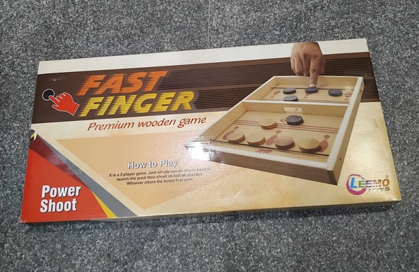 AM2129 Fast Finger Premium Wooden Game Fast Sling Puck Game Board