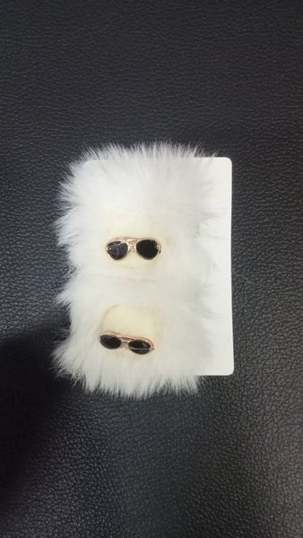 AM1143 Goggles Fur Hair Clip Hair Accessories pack of 2