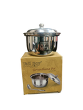 AM2211 Tall Boy Plain ss Govardhana Ghee Pot with Lid and Spoon 200ml