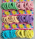 AM1402 MultiColor Elastic Nylon Hair Rubber Bands Pack of 6