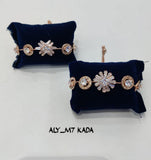 AM1403 Fancy Diamond  Bracelets Silver & Rose Gold Bracelets-1 pcs