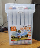 AM2463 Plastic Bitoon Twin Brush Marker BT987 Paint Markers Easy 24pcs Multicolours