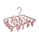 AM2535 Plastic Zia Clothes Foldable Hanger With 24 Clip Drip Drying Stand Hanger Multicolour 1 Pcs