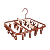 AM2535 Plastic Zia Clothes Foldable Hanger With 24 Clip Drip Drying Stand Hanger Multicolour 1 Pcs