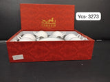 AM2555 YCS3273 Premium Grey Collection Cup & Saucer  180ml ( Set Of 6 Pcs)