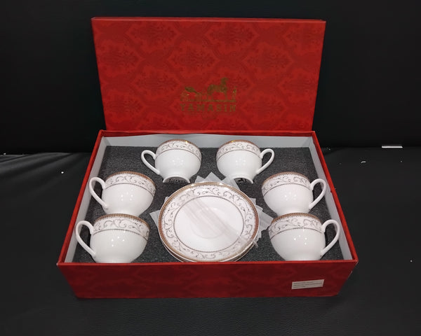 AM2556 YCS3270 Premium Ring Collection Cup & Saucer  180ml ( Set Of 6 Pcs)