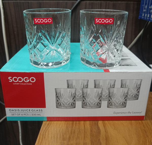 AM2604 Soogo SGS-1049 Oasis Juice Glass 230ML set of 6