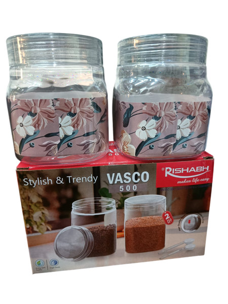 AM2638 Rishabh Vasco 500 stylish & Trendy Pet container 2pcs with Spoon