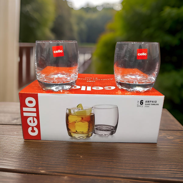 AM2692 CELLO Amphio Tumbler glass 210ml Set of 6pcs