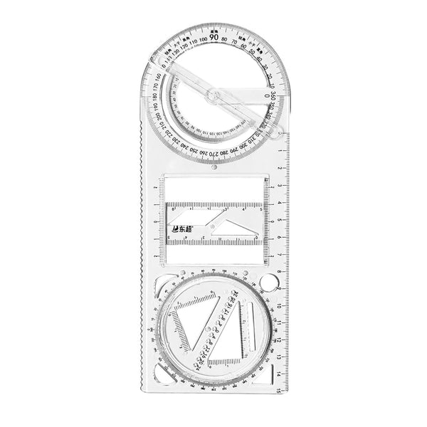 AM2870 Multifunctional Geometric Ruler Scale Drawing Template for Artists Sewing Pack of 1