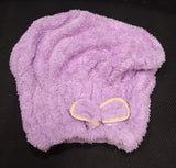 AM2872 Hair Bow Cap Microfiber Hair Towel Cap Fast Coral Velvet Hair Drying Towel Multicolour Pack Of 1