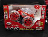 AM2669 Stunt Car BT-0120 Stunt Rolling Rechargeable Car Lights & Sound 360 Degree Multicolour