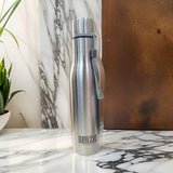 AM2896 Delizio brita ss bottle 1000 ml Single Wall Steel Water Bottle 1 Litre Stainless Steel 1000 ML Water Bottles for Home,office, Gym, Fridge Plastic Free & Leak Proof