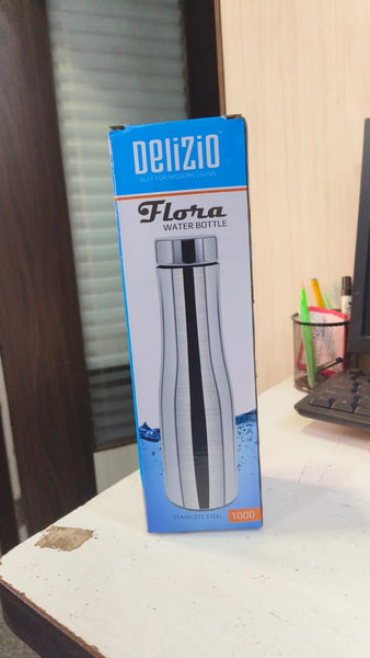 AM2897 Delizio flora Stainless Steel Single wall  Bottle for Kids, Mens, Womens Indoor & Outdoor Activites Leakproof Bottle 1000Ml