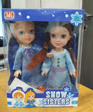 AM2912 Snow Sister Doll Toy LMI-5509 2 Pretty Snow Sisters Dolls with Beautiful Hairs and Moveable Body Parts