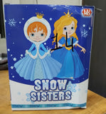 AM2912 Snow Sister Doll Toy LMI-5509 2 Pretty Snow Sisters Dolls with Beautiful Hairs and Moveable Body Parts