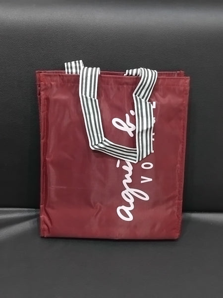 AM2914 Polyester Voyage logo Red Printed Tote Bag lunch bag