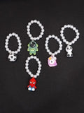 AM1207 Cartoon Charma Bracelet White Beads Bracelet for Stylish Friendship Bracelet Pack Of 1 Pcs