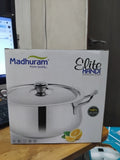 AM2950 Madhuram Prime Quality 2000ml Big Elite Handi 20Cm Stainless Steel 1 Pcs