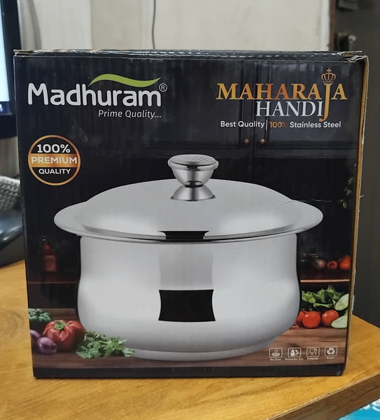 AM2948 Madhuram Prime Quality Maharaja Handi Stainless Steel 1 Pcs Set