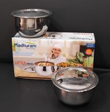 AM2951 Madhuram Prime Quality Little Handi Stainless Steel 2 Pcs Set